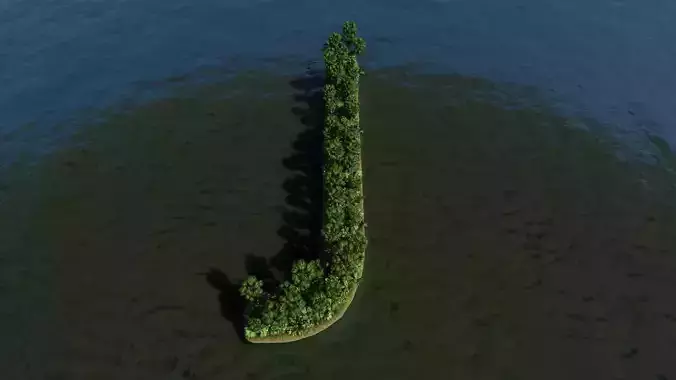 J Alphabet Island 3D model