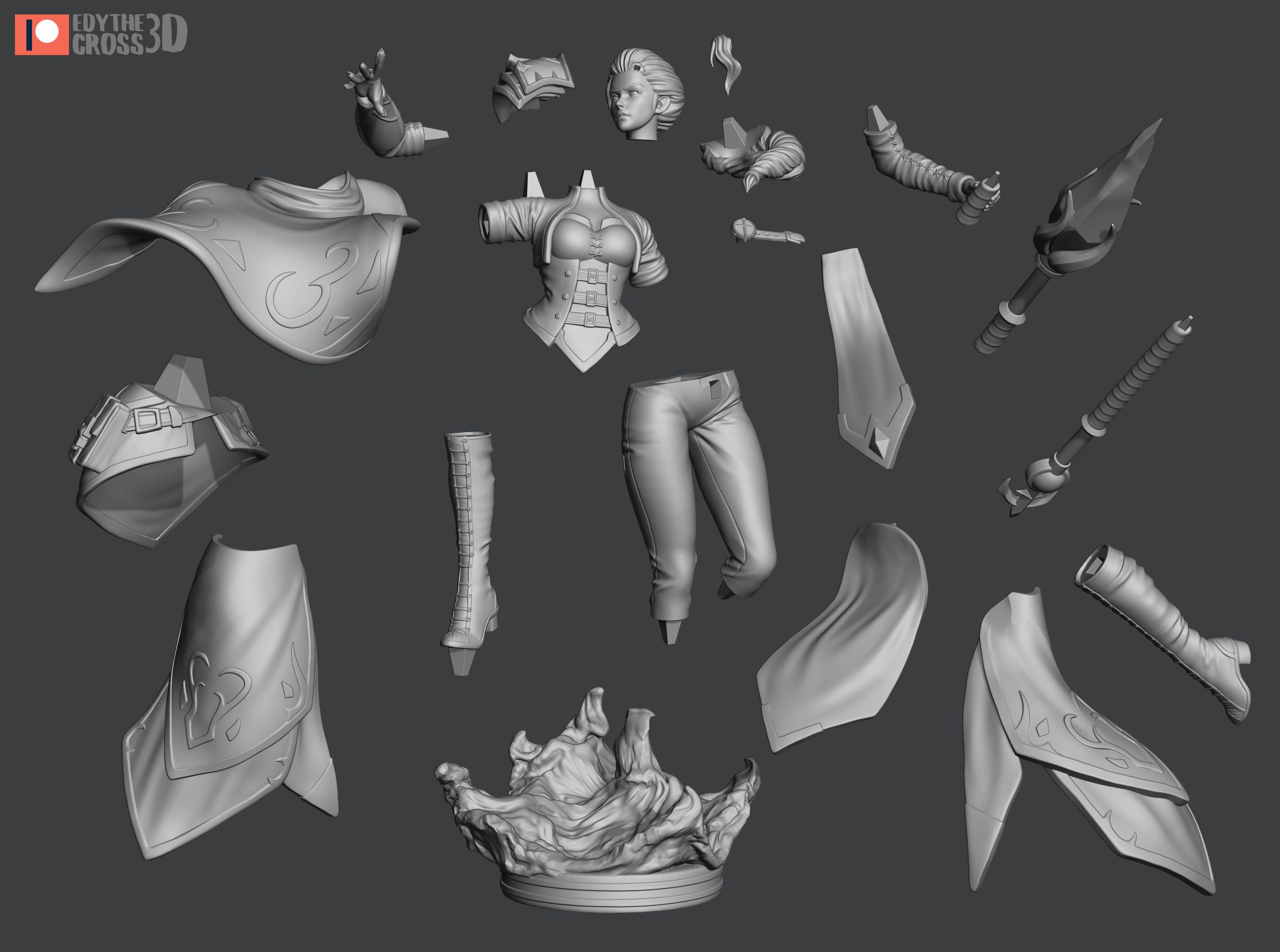 Jaina Proudmoore  - World of Warcraft 3D print model_3