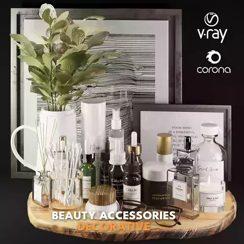3dasset beauty accessories decor