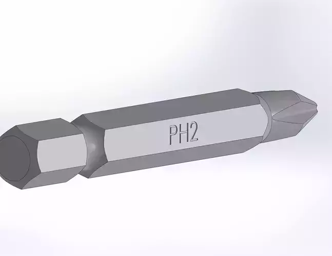 Screwdriver bit PH2 3D model