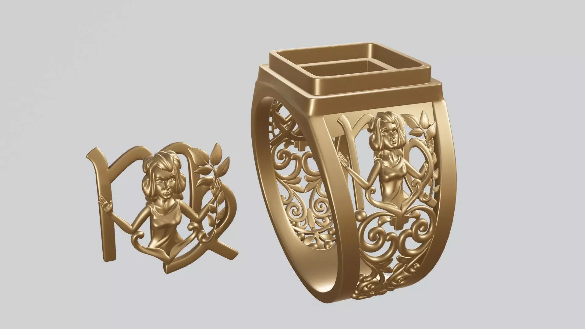 Virgo zodiac sign 3D print model