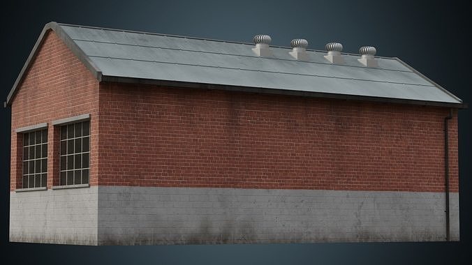 Building 2B Low-poly 3D model 4