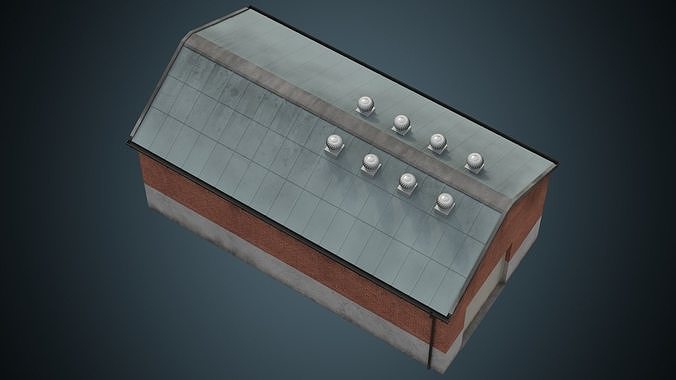 Building 2B Low-poly 3D model 3