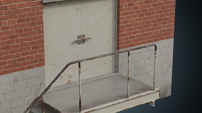 Building 2B Low-poly 3D model 7
