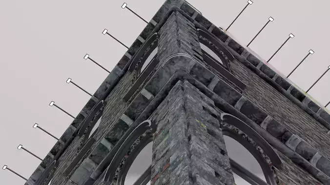 Realistic building with sign