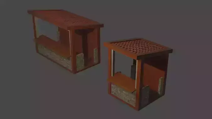 Fantasy Medieval Marketstand 01