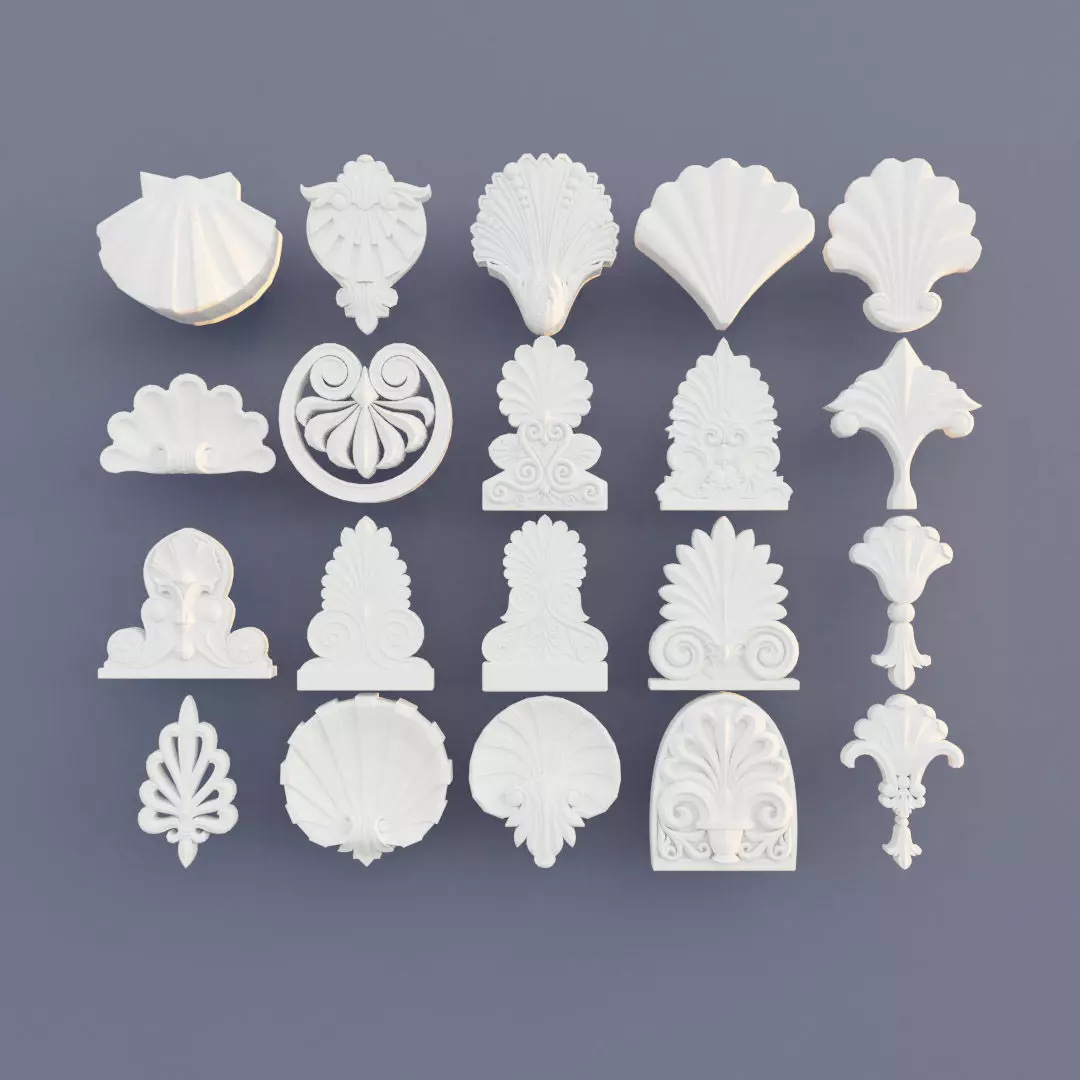 Ornament  Architectural Pack for interior and exterior Low-poly 3D model_0