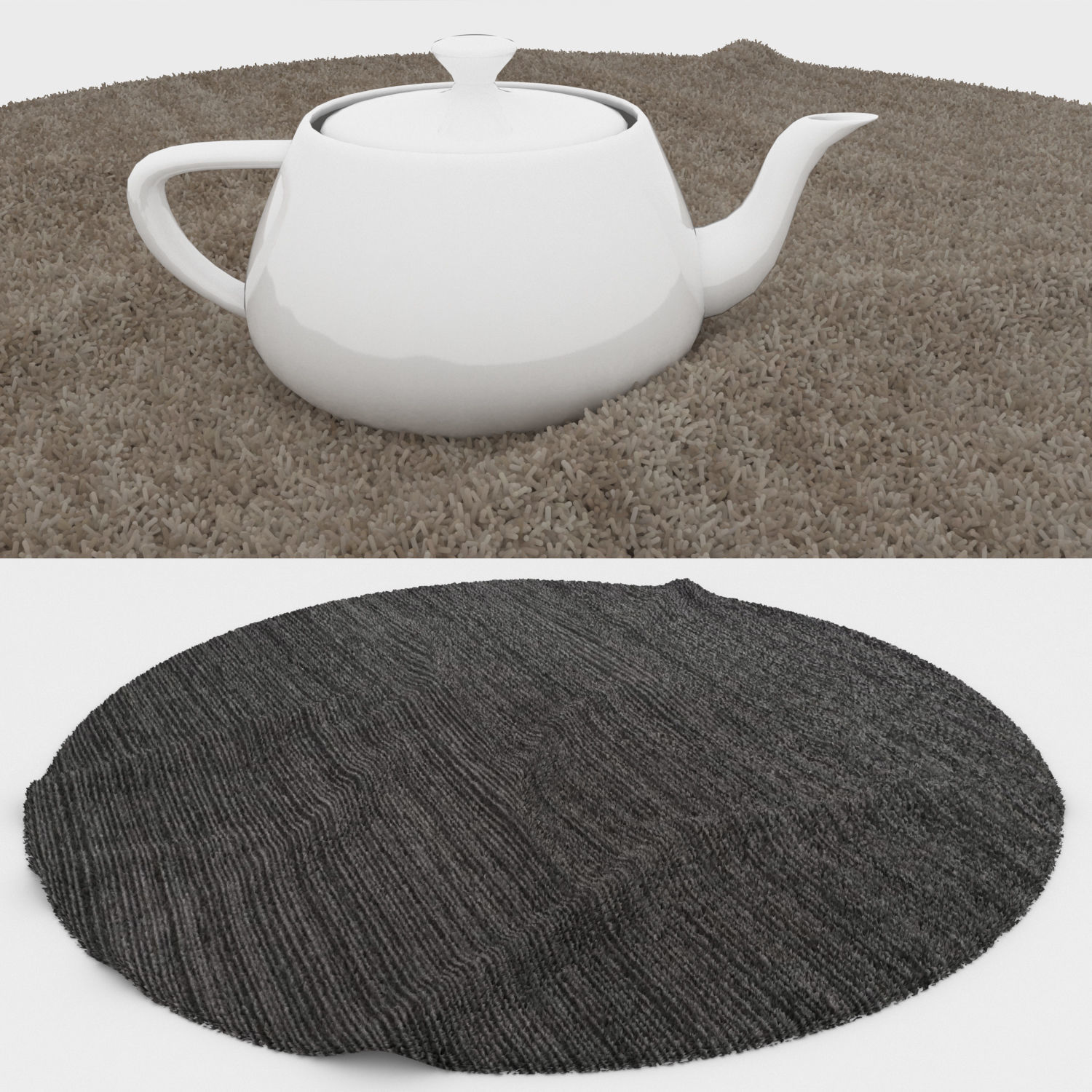 Round Rug Set 172 3D model_2