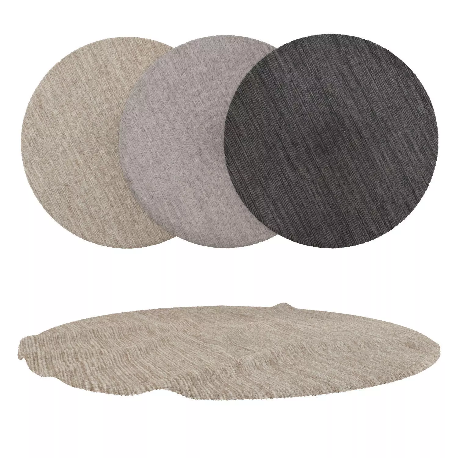 Round Rug Set 172 3D model_0