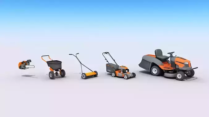  Lawn And Garden Care Equipment 3D Model Collection