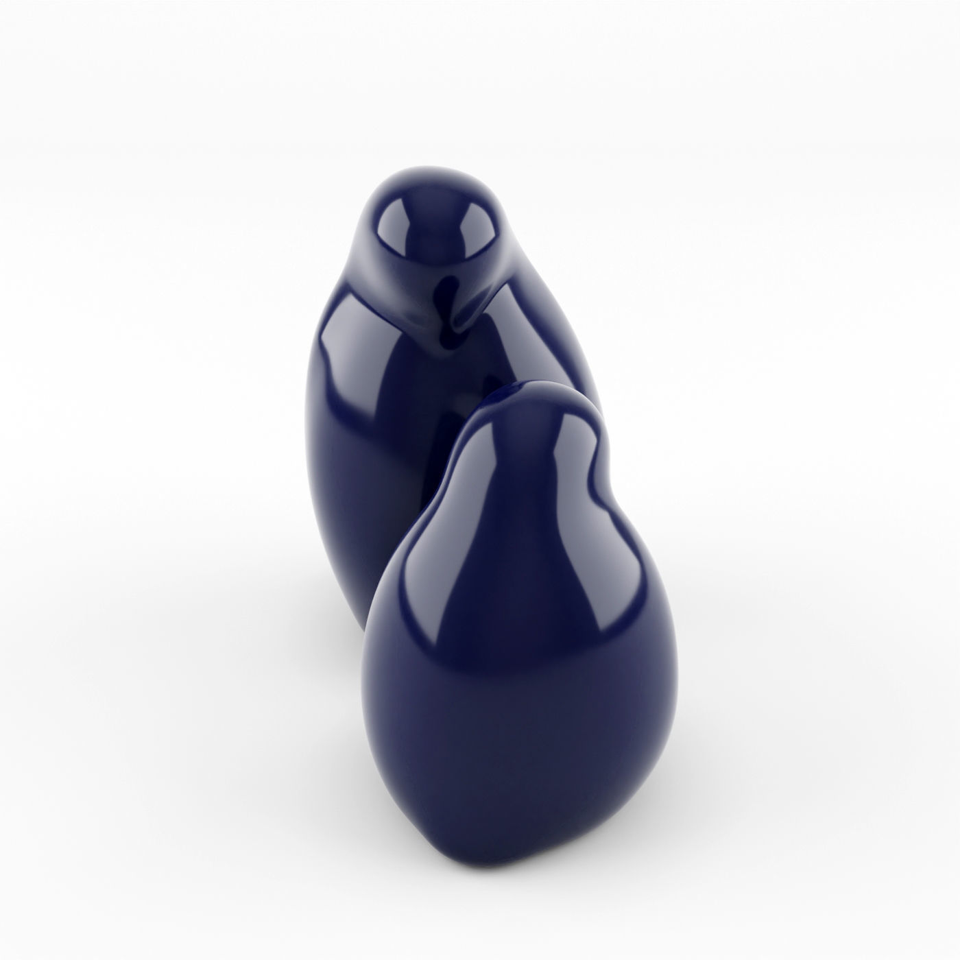 Resting Bird Figures 3D model_2