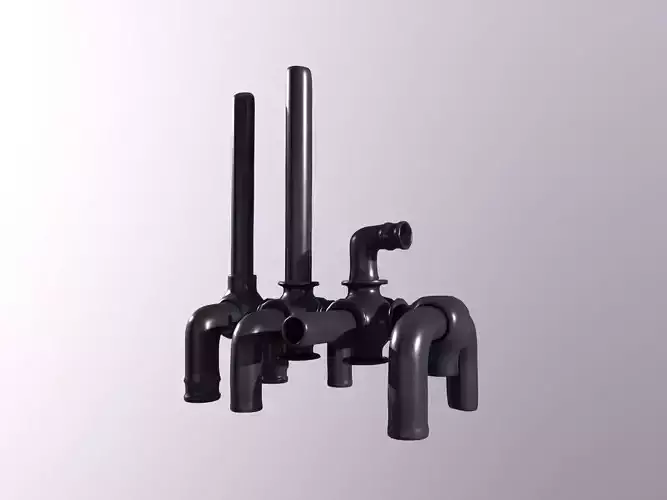 low-poly pipes three