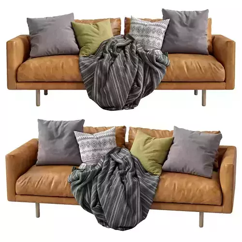 Eq3 Replay Club Leather Sofa