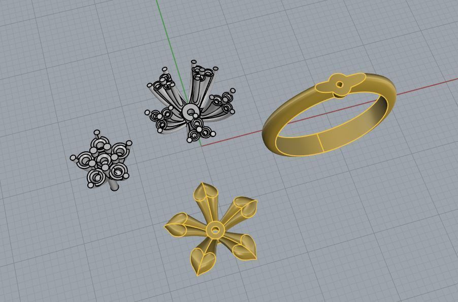 Ring and Earrings 140 3D print model_9