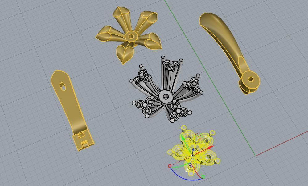 Ring and Earrings 140 3D print model_10