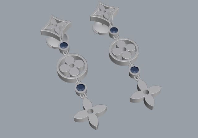 Ring and Earrings 141 3D print model_11