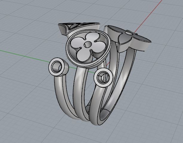 Ring and Earrings 141 3D print model_6