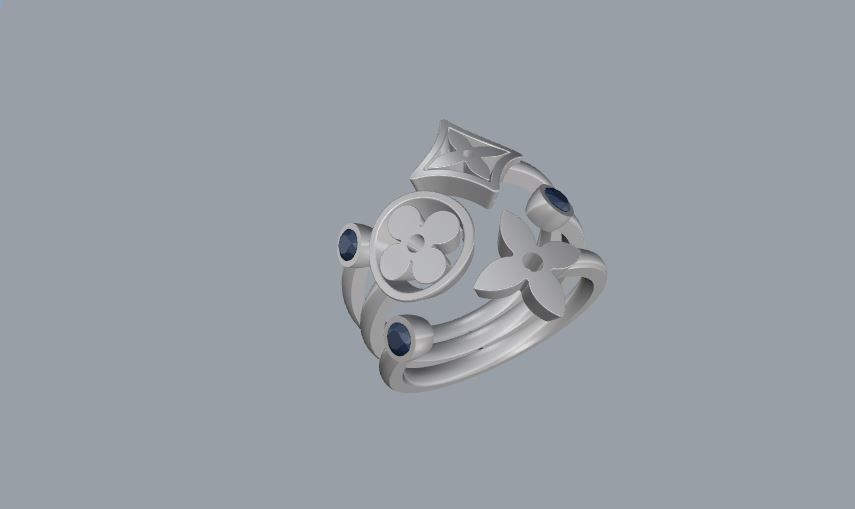 Ring and Earrings 141 3D print model_10