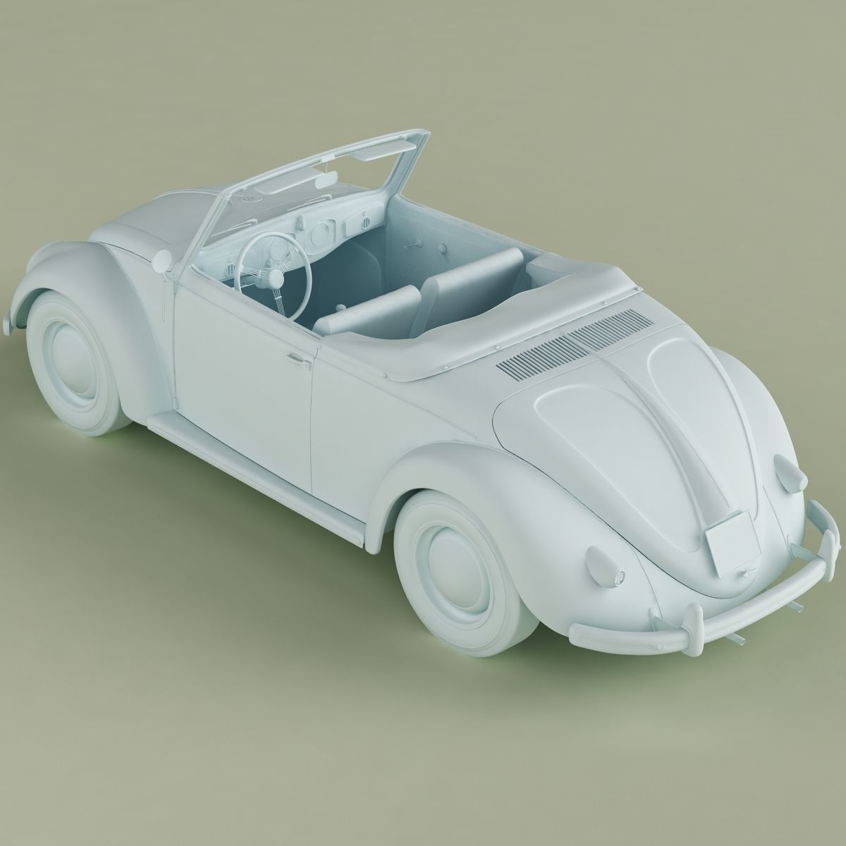 Volkswagen Beetle Hebmuller Cabriolet 3D model_12