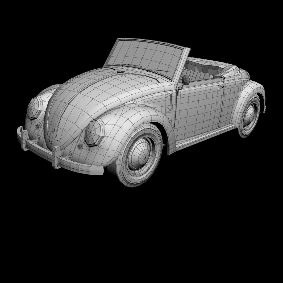 Volkswagen Beetle Hebmuller Cabriolet 3D model_13