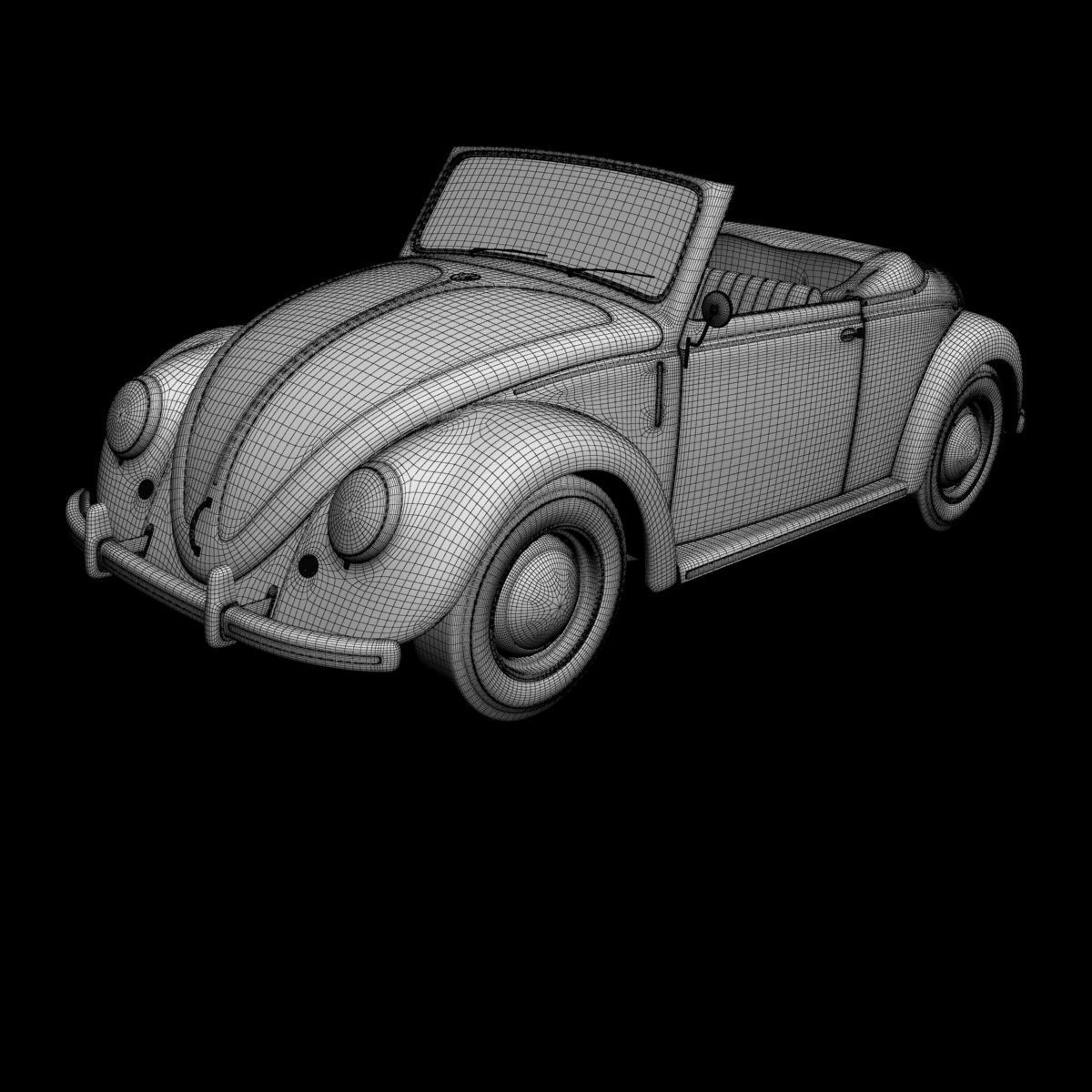 Volkswagen Beetle Hebmuller Cabriolet 3D model_14