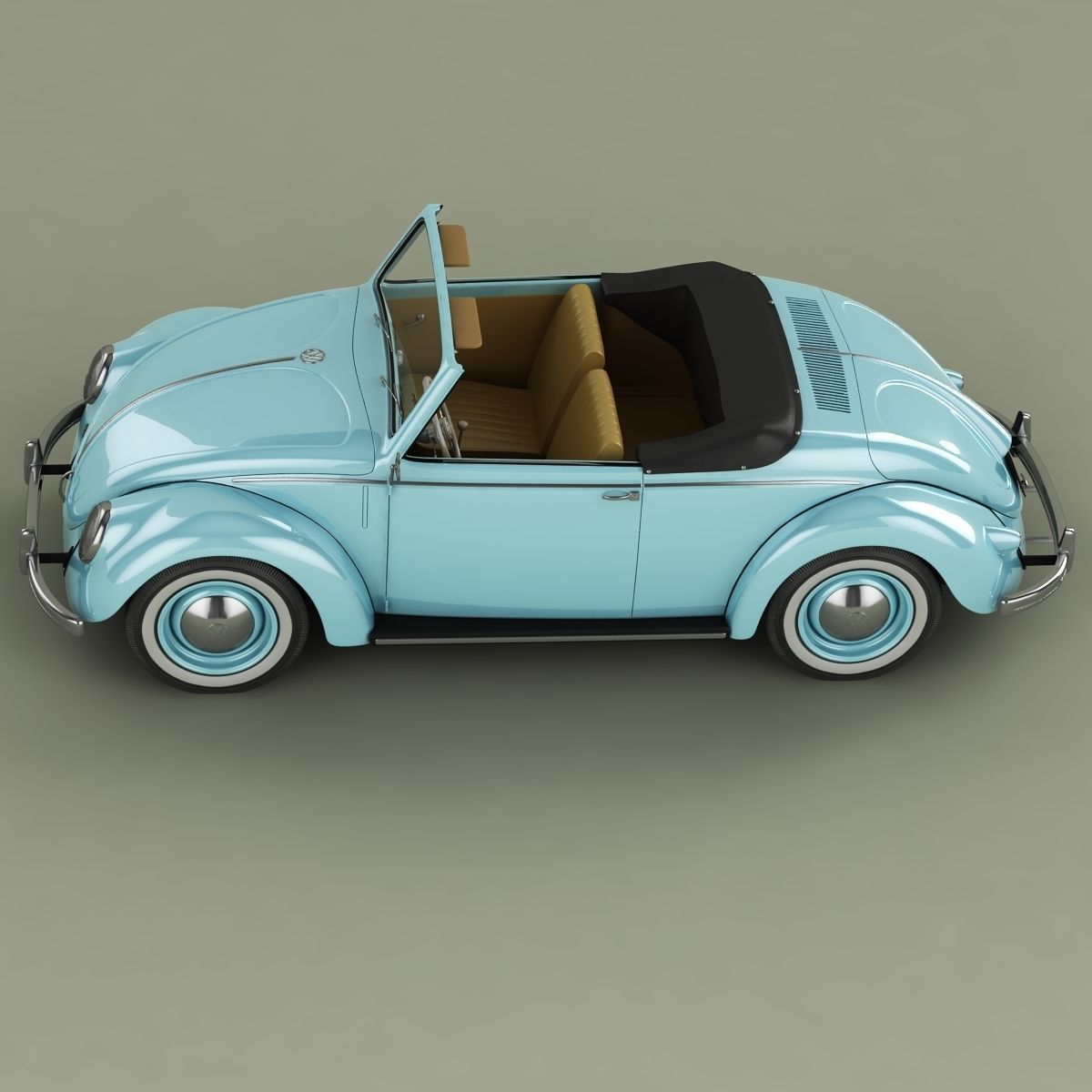Volkswagen Beetle Hebmuller Cabriolet 3D model_6