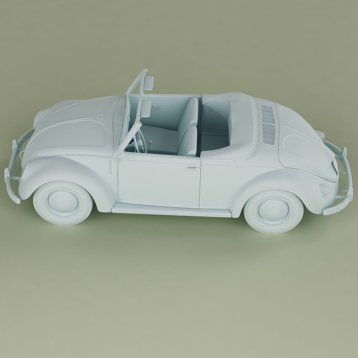 Volkswagen Beetle Hebmuller Cabriolet 3D model_11