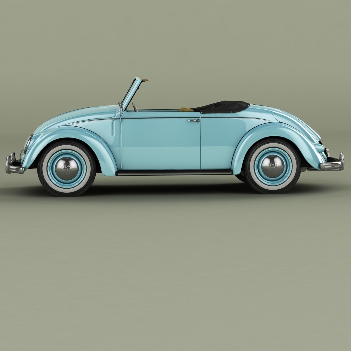 Volkswagen Beetle Hebmuller Cabriolet 3D model_1