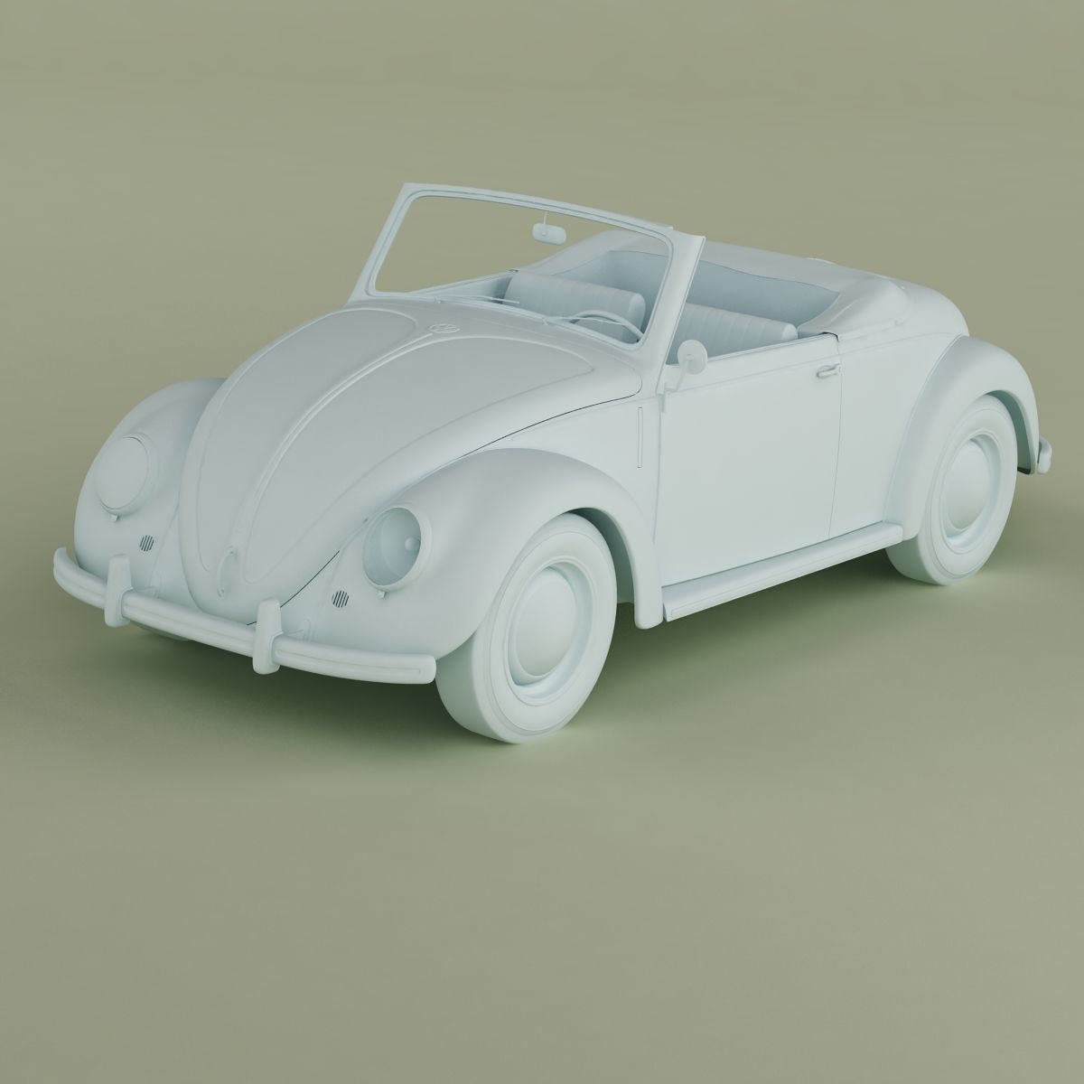 Volkswagen Beetle Hebmuller Cabriolet 3D model_10