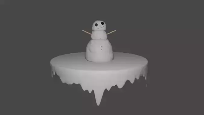 Snow Man Free 3D model
