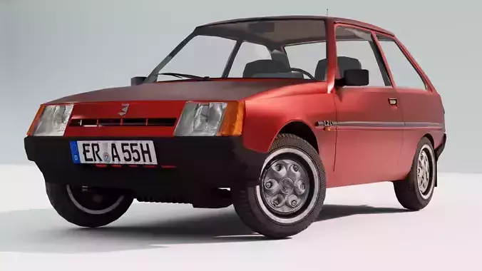 Tavria Zaz 1102 old Hatchback Low-poly 3D model Game Ready