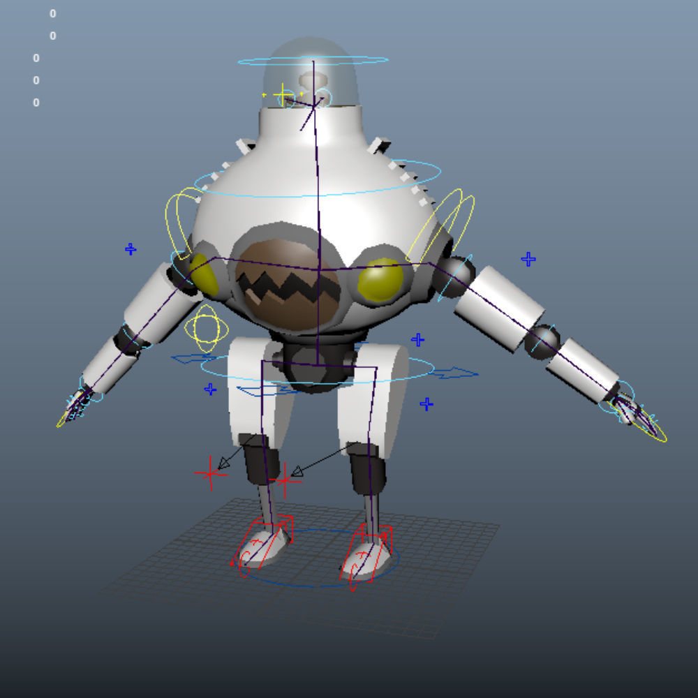 Robot low-poly Low-poly 3D model_0