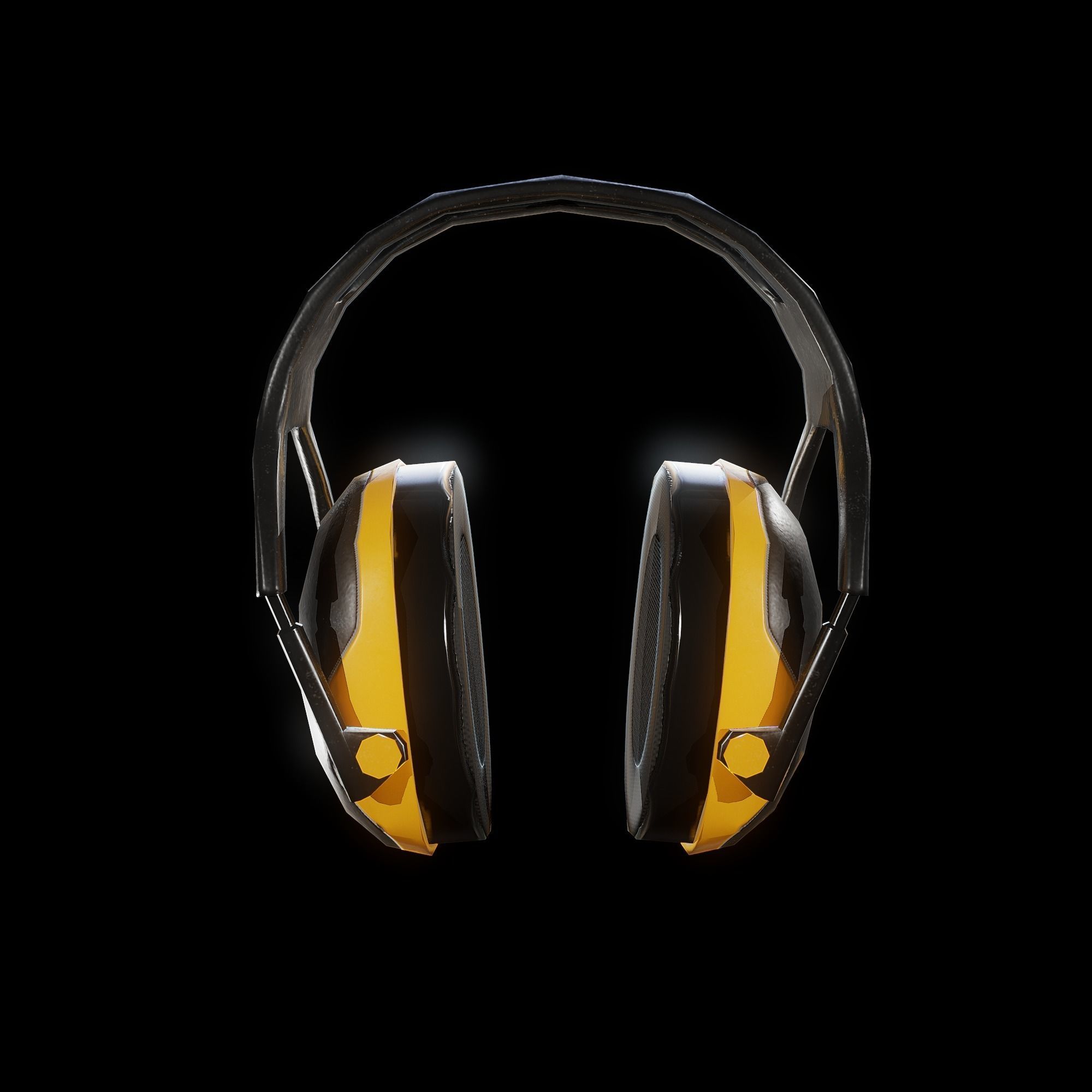 3M Peltor X-Series Ear Muffs Low-poly 3D model_2