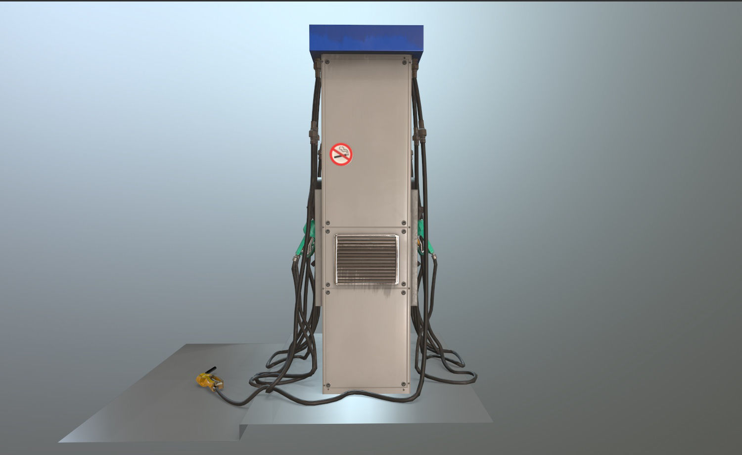 Gas Station Fuel Pump Screen Display Free low-poly 3D model_4