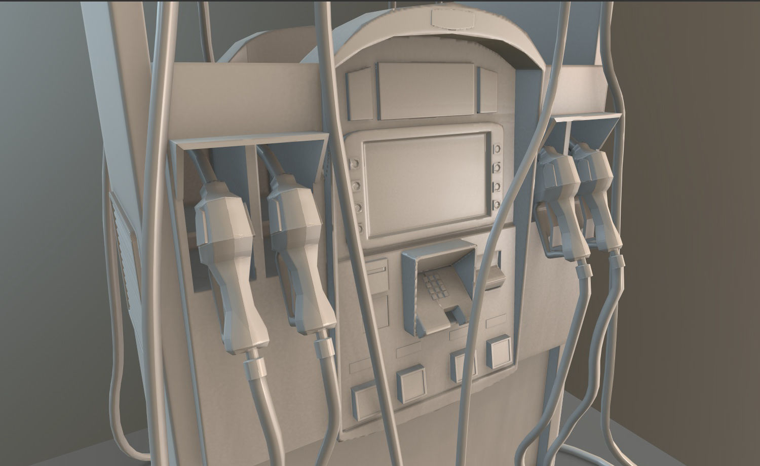 Gas Station Fuel Pump Screen Display Free low-poly 3D model_8
