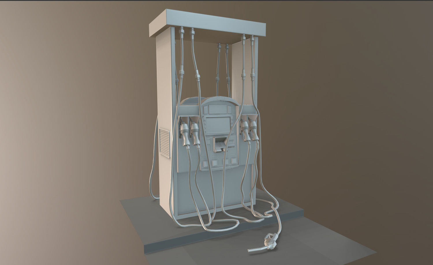 Gas Station Fuel Pump Screen Display Free low-poly 3D model_9