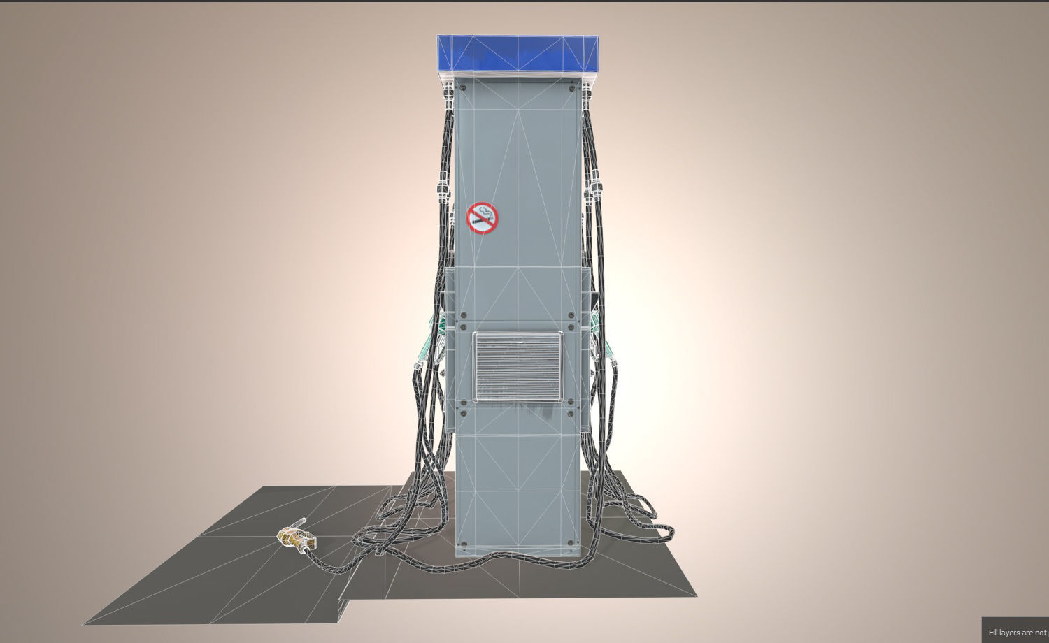 Gas Station Fuel Pump Screen Display Free low-poly 3D model_11