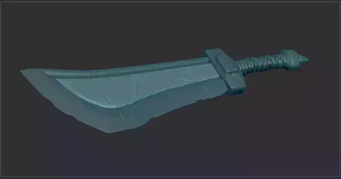 Stylized sword - high-poly sculpt 3D model