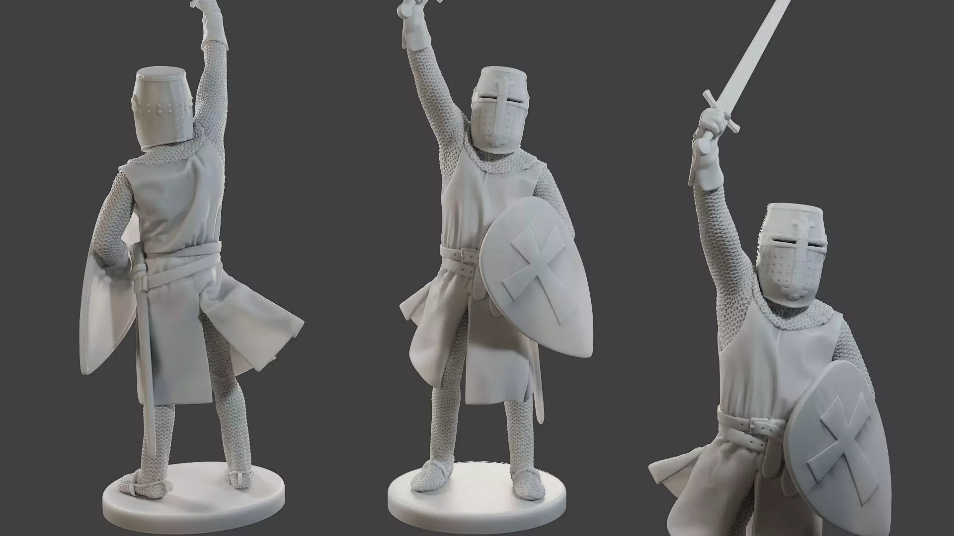 Knight Templar Victory T1 3D print model_0