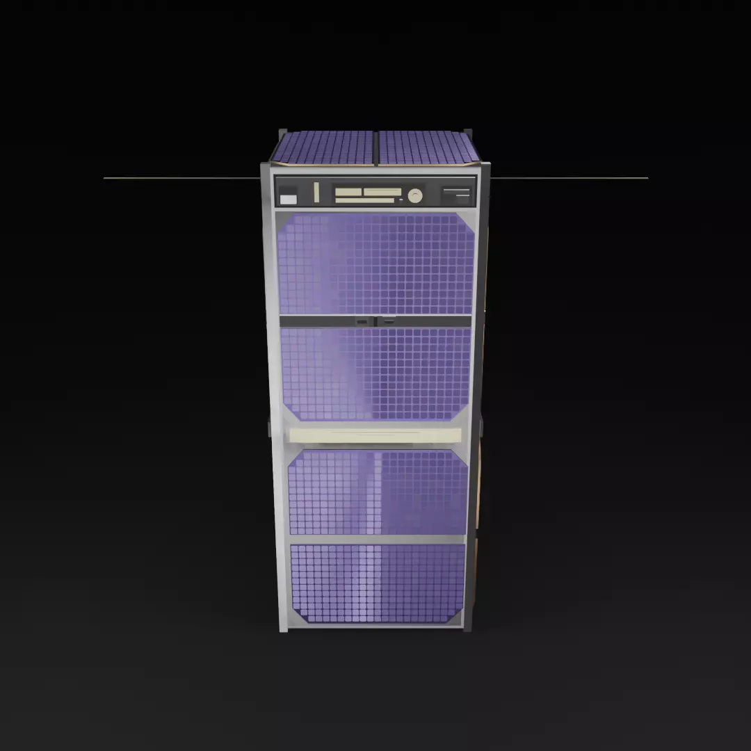 2RU-GenericCubesat solar panel Low-poly 3D model