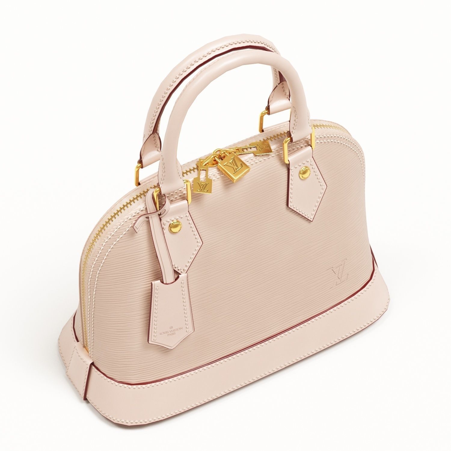 Louis Vuitton Alma BB Top Handle Bag in Epi Leather Neutrals Low-poly 3D model_12