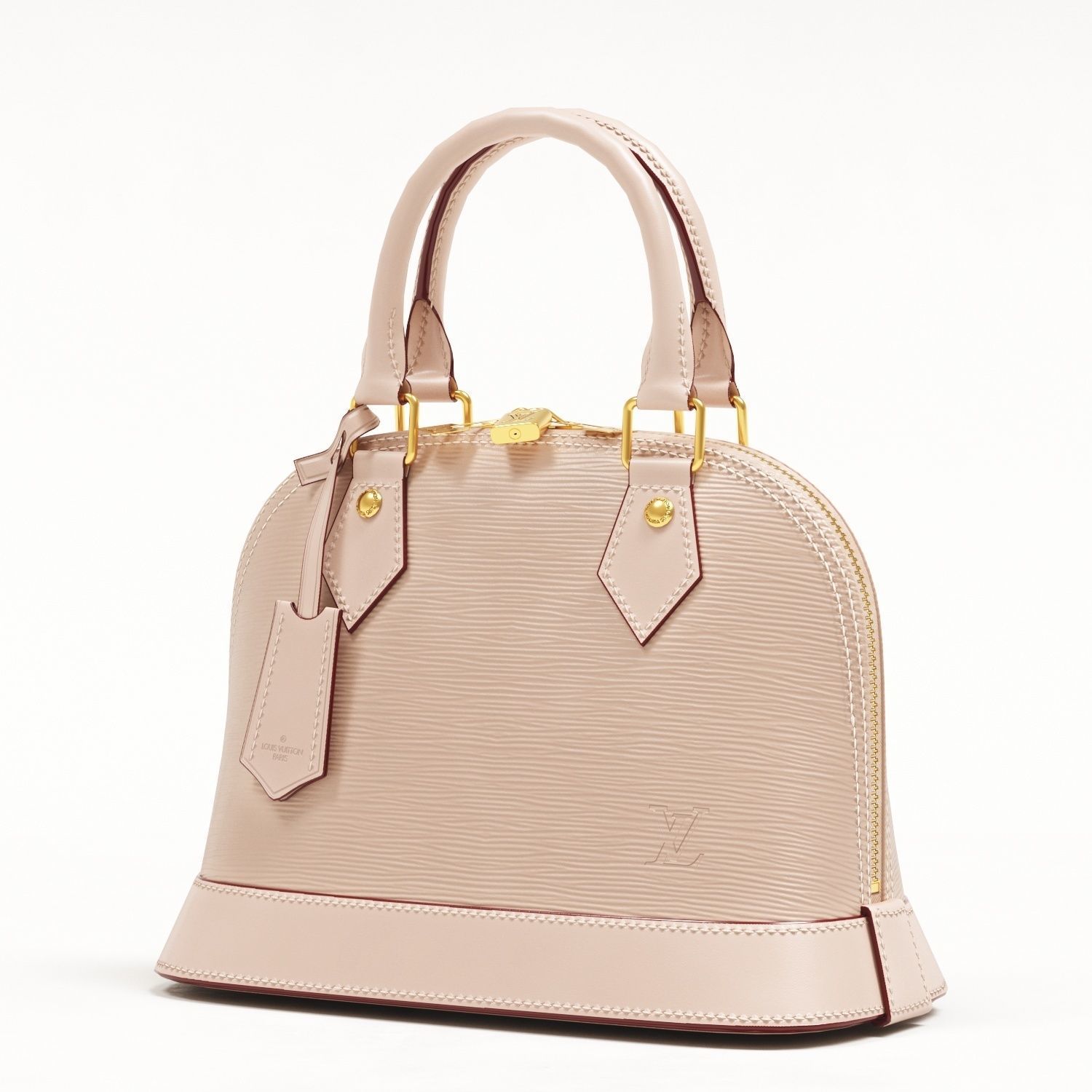 Louis Vuitton Alma BB Top Handle Bag in Epi Leather Neutrals Low-poly 3D model_10