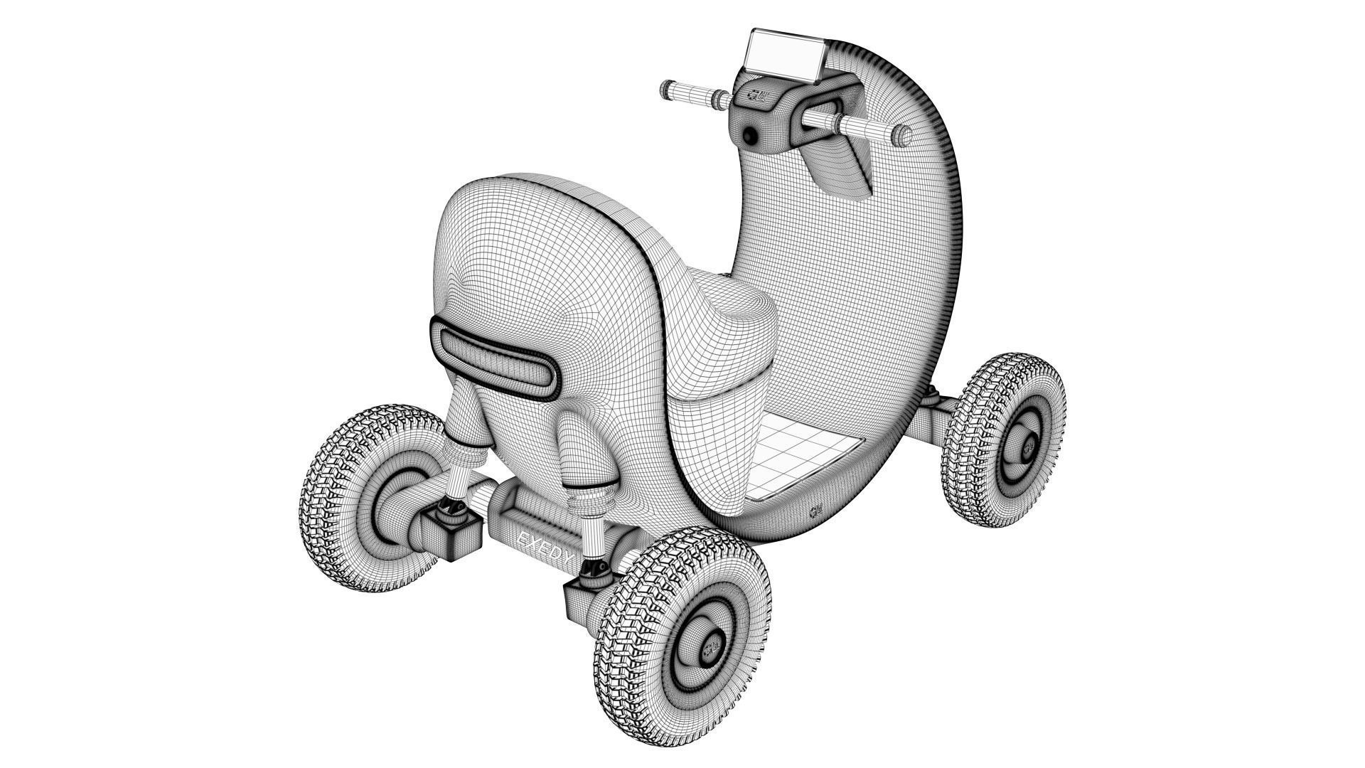 Electric mobility scooter GLM 3D model_13