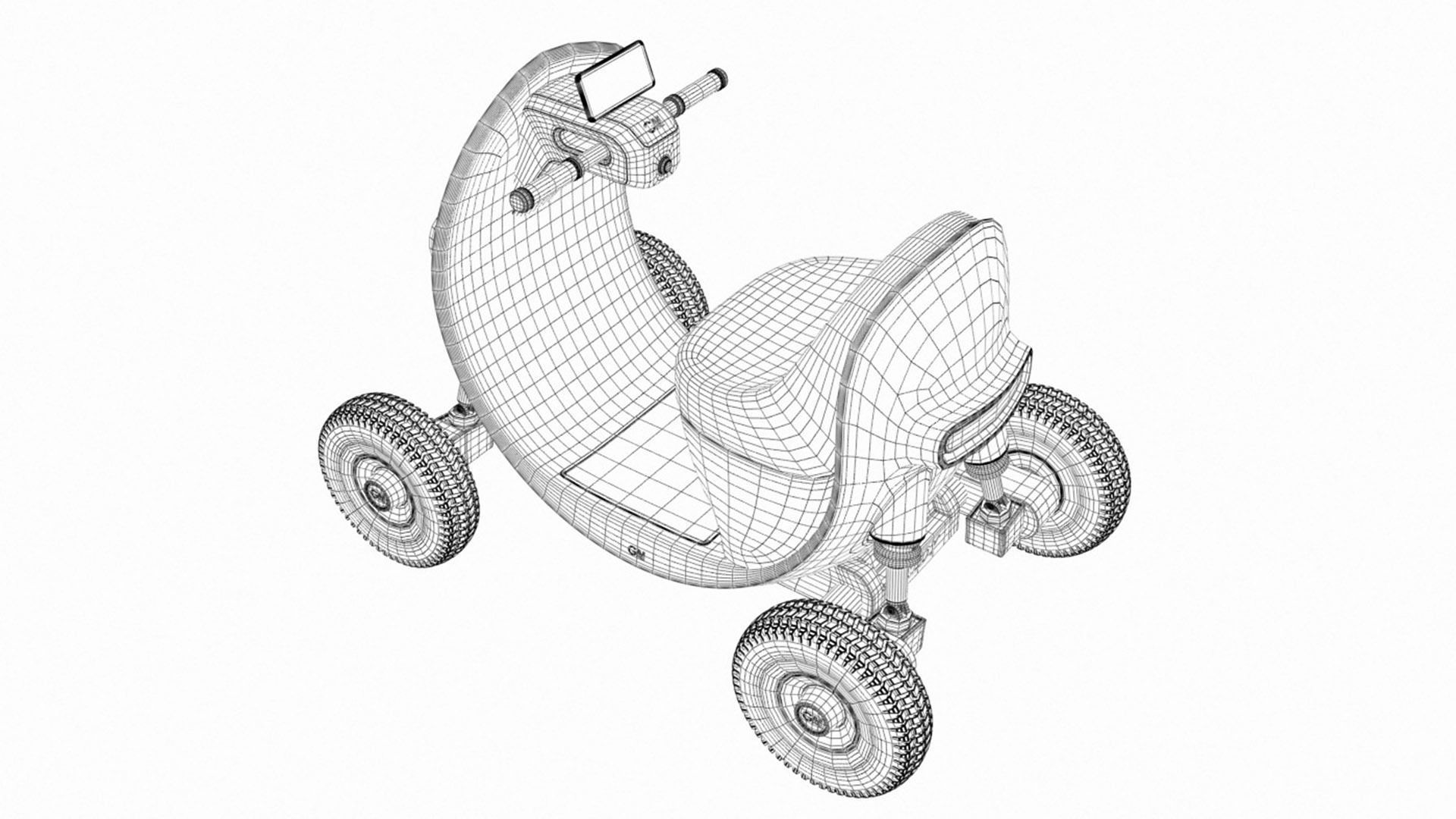 Electric mobility scooter GLM 3D model_14