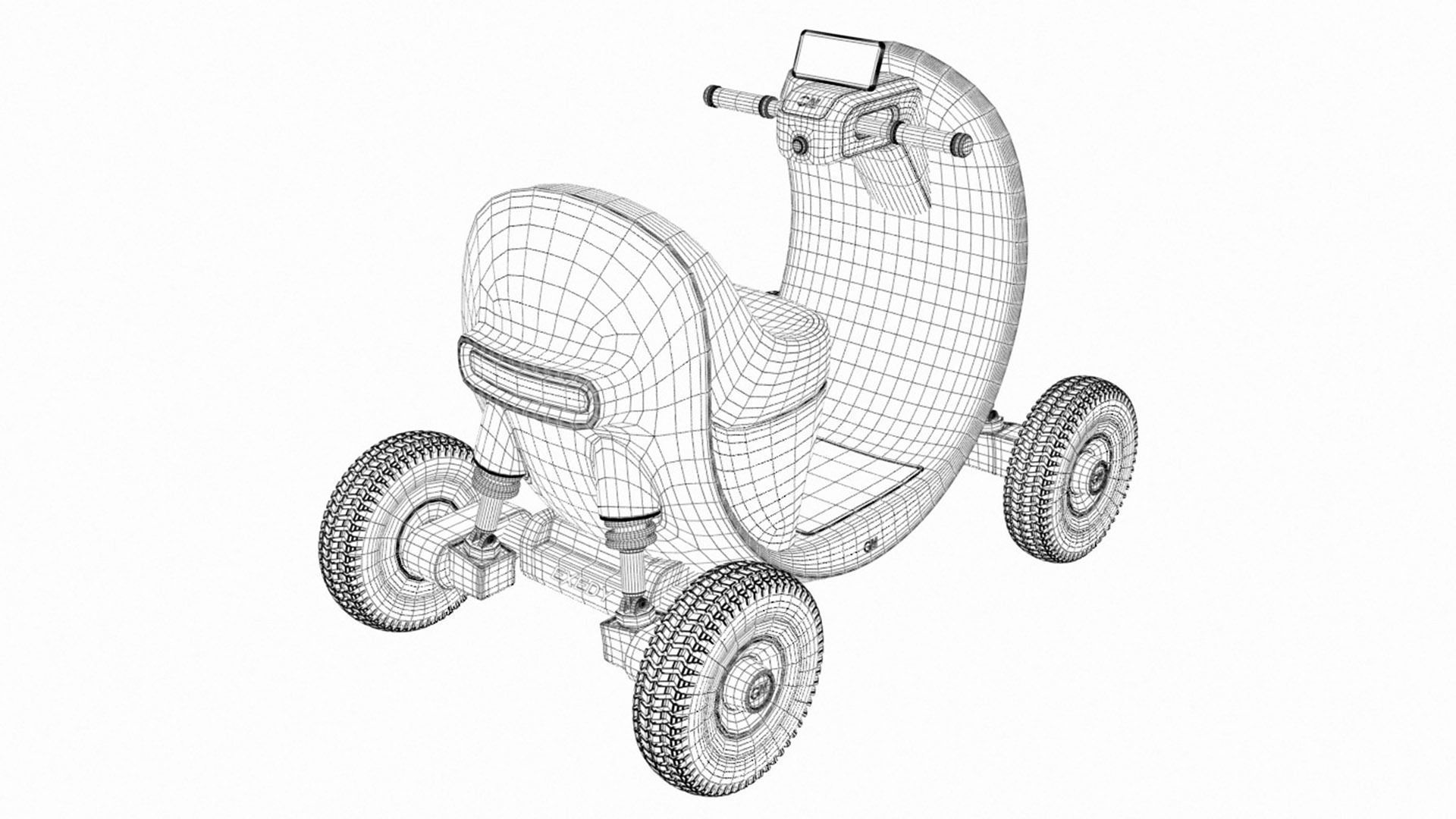 Electric mobility scooter GLM 3D model_12