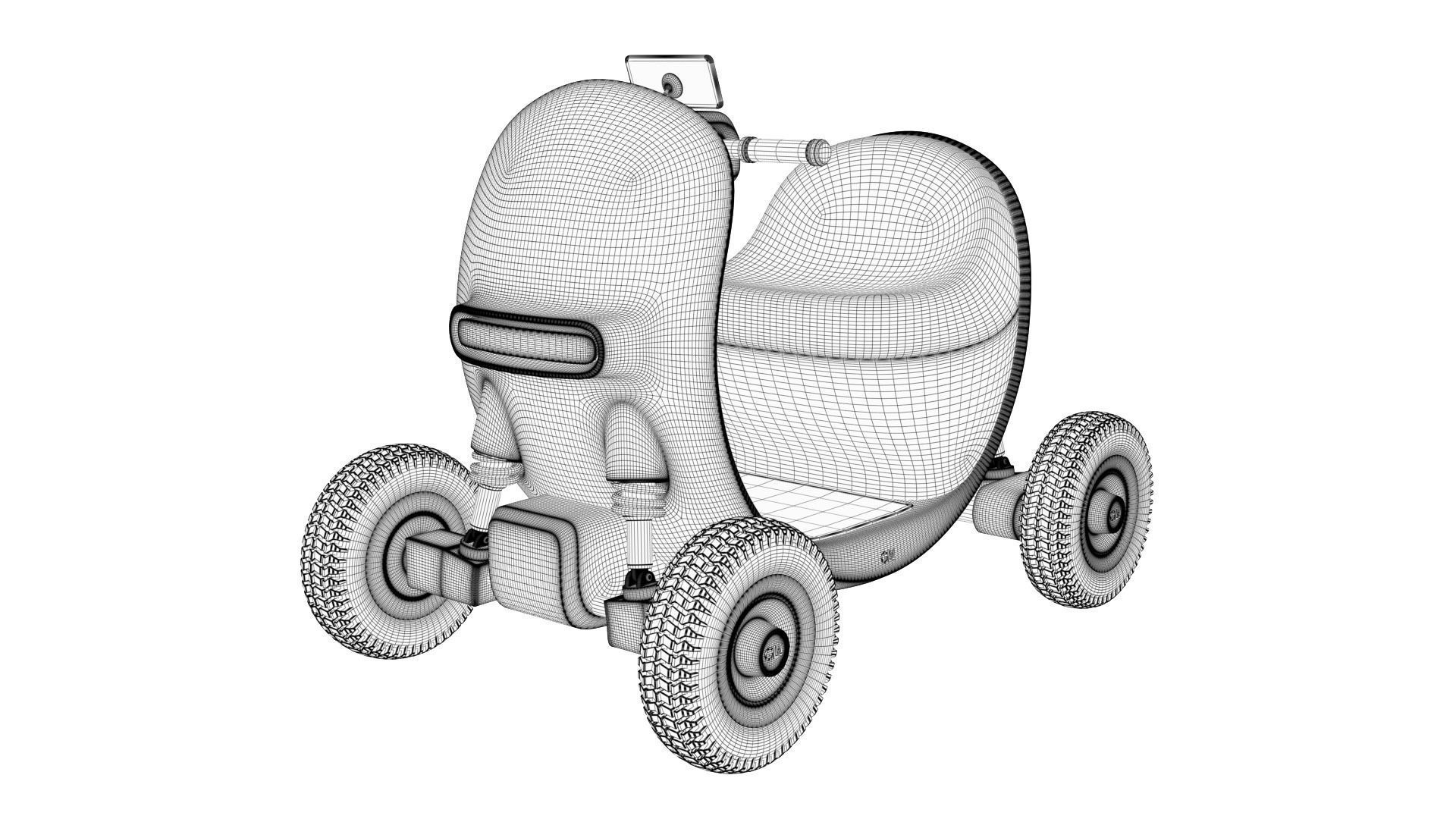 Electric mobility scooter GLM 3D model_11