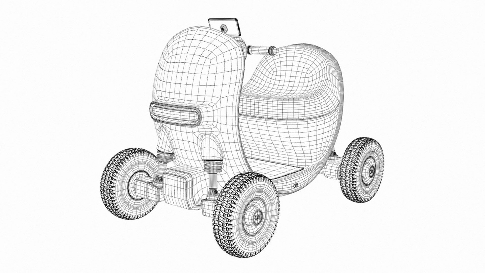 Electric mobility scooter GLM 3D model_10