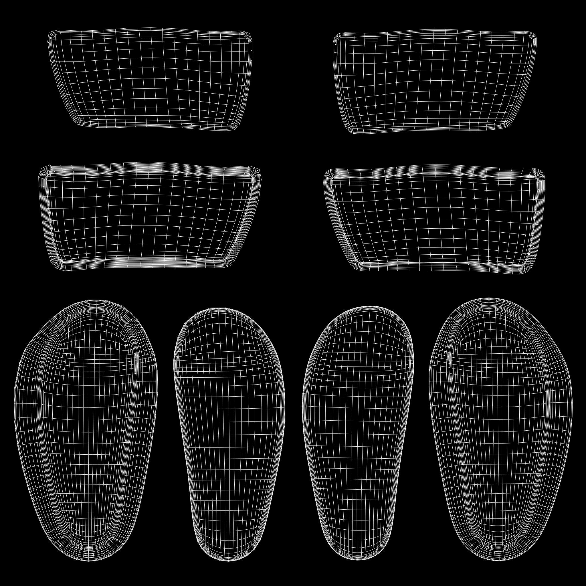 Pair of Sandal White Low-poly 3D model_14