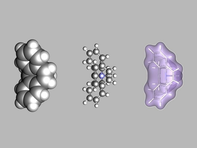 Cyproheptadine molecule 3D model_1