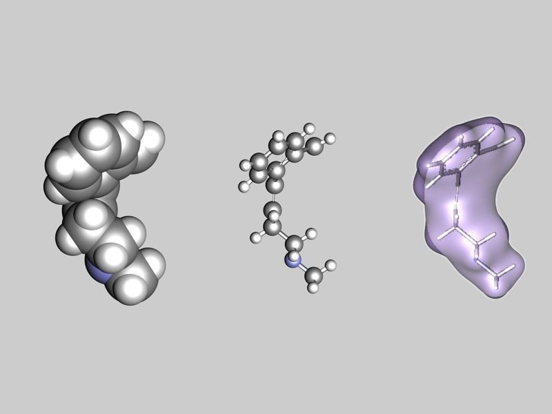 Cyproheptadine molecule 3D model_2